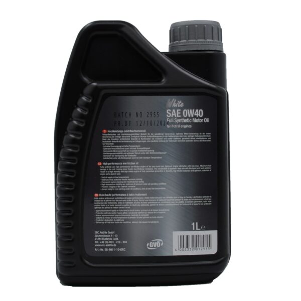 روغن موتور فول سنتتیک ERC White SAE 0W40 – ساخت آلمان - Image 3